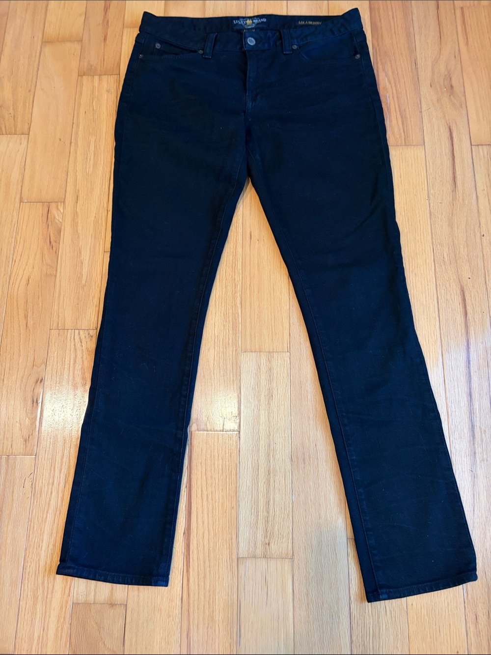 Lucky Brand Womens Straight Leg Jeans in Black